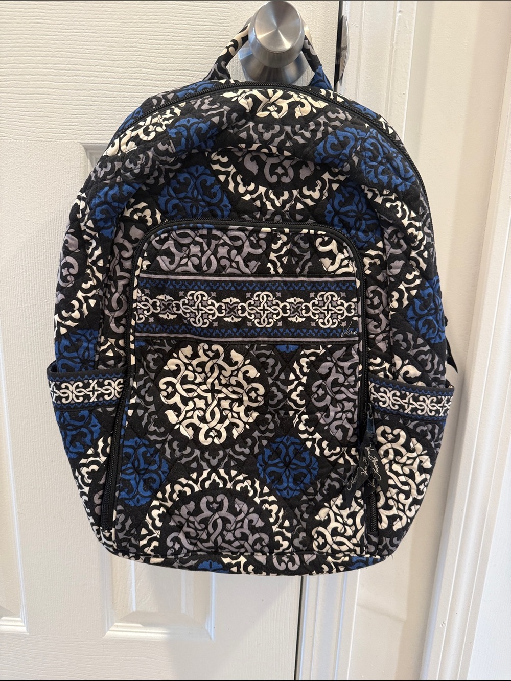 Vera Bradley Campus Backpack in the retired Canterberry Cobalt pattern